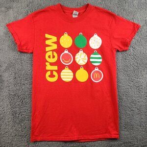 McDonalds Employee Crew Shirt Adult Small Staff TEAM Fast Food Workwear Holiday